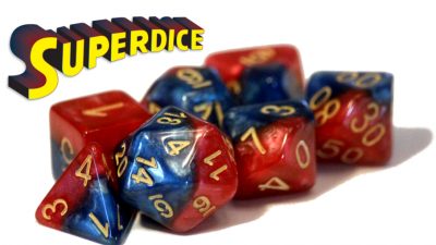 Gate Keeper Games: 7-Die Set Halfsies - Superdice For Cheap